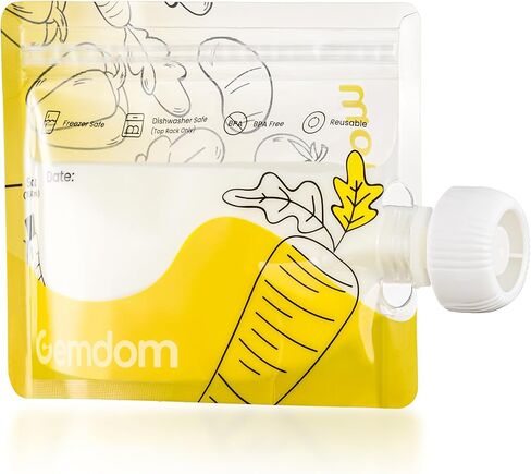 15 Pack Reusable Baby Food Pouches for Toddlers, Refillable Squeeze Pouch for Applesauce Yogurt Homemade Organic Puree Juice Snack for Baby Kids Students, Storage Containers, BPA Free, 5oz in Kuwait