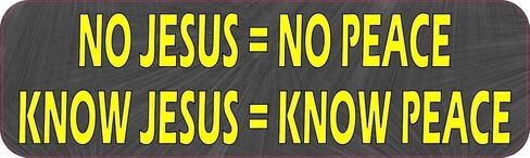 ملصق من الفينيل من شركة PosterTalk Know Jesus Know Peace، مقاس 10 بوصات في 3 بوصات in Saudi Arabia