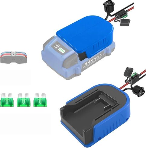 Power Wheel Adapter for Craftsman 20V Battery,for Craftsman 20V Lithium Battery Adapter with Switch & Fuses & Wire Terminals, with 14 AWG Wire,Power Convertor for DIY,RC Toys,Robotics and Work Lights in Kuwait