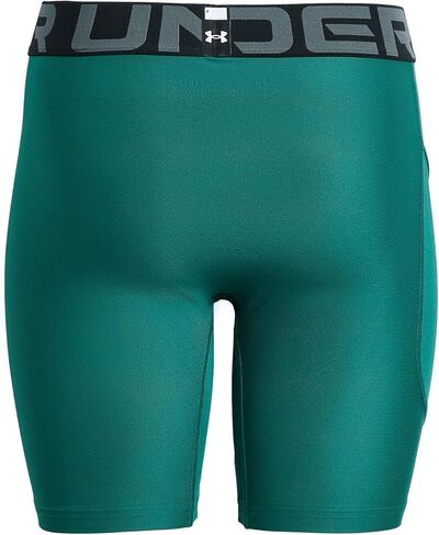 Under Armour Men's HeatGear Shorts, Rack Green/White in Saudi Arabia
