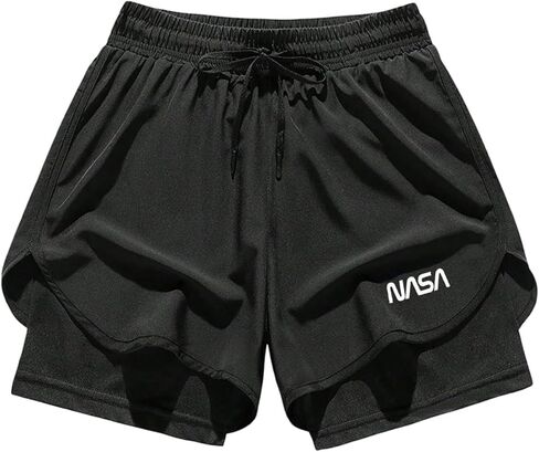 SHENHE Men's 2 in 1 Running Shorts with Compression Liner Lightweight Quicky Dry Gym Shorts in Saudi Arabia