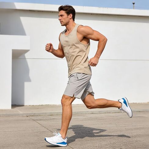 Mens Athletic Shorts Quick Dry Running Shorts with Zipper Pockets Lightweight for Gym Workout Basketball in Saudi Arabia