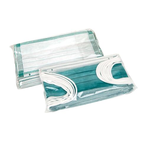 Pac-Dent MASKT-01HG-A iMask ASTM Level 2 3 Ply Disposable Face Masks, reen, Pack of 50 in Kuwait