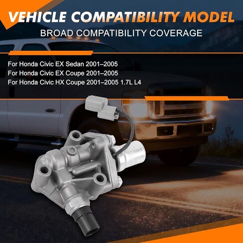 صمام بكرة الملف اللولبي VTEC مع حشية 15810-PLR-A01 متوافق مع Honda Civic 1.7L 2001-2005 استبدال 15810-PLR-A01 15810PLRA01 in Saudi Arabia