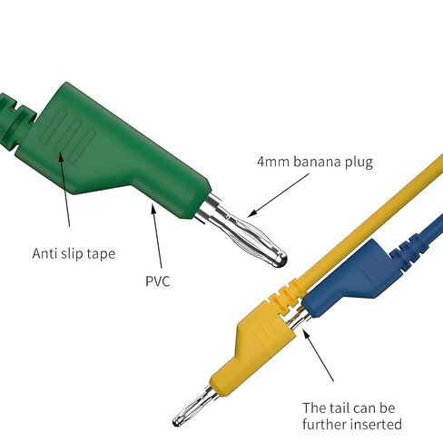 يؤدي اختبار السيارات 3.5 قدم، قابس الموز 4 مم لاختبار مشابك الخطاف، مجموعة أسلاك توصيل اختبار الموز متعددة التحمل لاختبار فلوك/أسترو آي/إنوفا/كلاين، اختبار كهربائي قطعتين in Kuwait