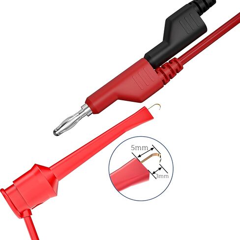 يؤدي اختبار السيارات 3.5 قدم، قابس الموز 4 مم لاختبار مشابك الخطاف، مجموعة أسلاك توصيل اختبار الموز متعددة التحمل لاختبار فلوك/أسترو آي/إنوفا/كلاين، اختبار كهربائي قطعتين in Kuwait