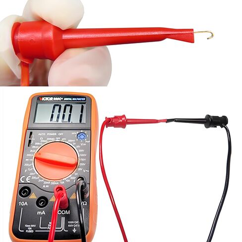 يؤدي اختبار السيارات 3.5 قدم، قابس الموز 4 مم لاختبار مشابك الخطاف، مجموعة أسلاك توصيل اختبار الموز متعددة التحمل لاختبار فلوك/أسترو آي/إنوفا/كلاين، اختبار كهربائي قطعتين in Kuwait