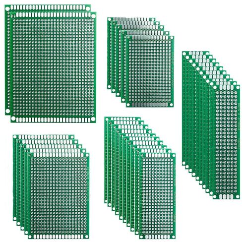 طقم لوحة PCB مزدوج الجوانب 32 قطعة، مجموعة أدوات تدريب اللحام لمشاريع الإلكترونيات التي تصنعها بنفسك مع 5 أحجام متوافقة مع مجموعات Arduino in Saudi Arabia