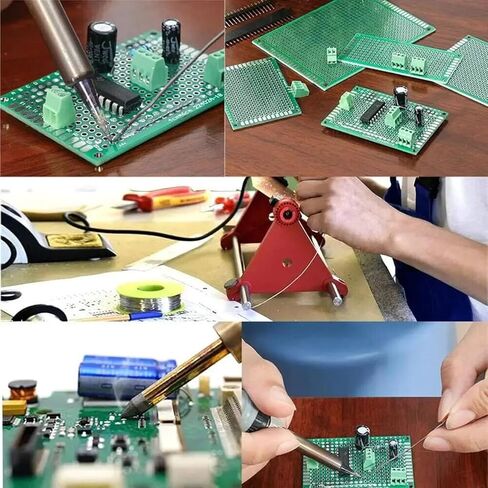 طقم لوحة PCB مزدوج الجوانب 32 قطعة، مجموعة أدوات تدريب اللحام لمشاريع الإلكترونيات التي تصنعها بنفسك مع 5 أحجام متوافقة مع مجموعات Arduino in Saudi Arabia
