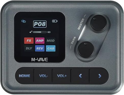 M-VAVE Pocket AMP Effect Pedal Guitar Bass 6 Modules 80+ Built-in Presets Acoustic Effects Chorus Delay Reverb IR CAB Modulation Tremolo Stereo TRS USB Type-C Audio Interface LOOPBACK Recordable in Kuwait