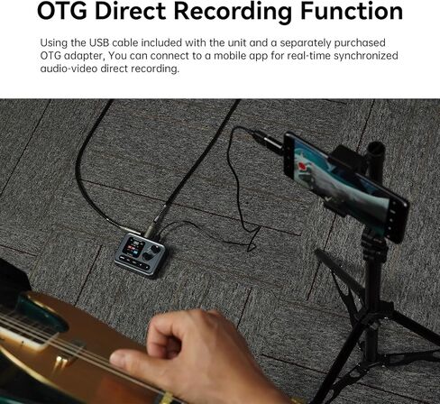 M-VAVE Pocket AMP Effect Pedal Guitar Bass 6 Modules 80+ Built-in Presets Acoustic Effects Chorus Delay Reverb IR CAB Modulation Tremolo Stereo TRS USB Type-C Audio Interface LOOPBACK Recordable in Kuwait