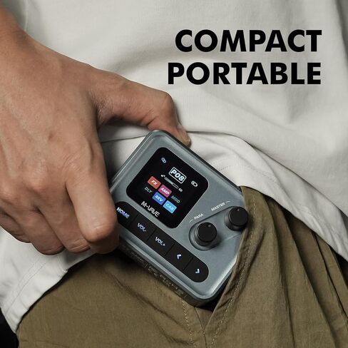 M-VAVE Pocket AMP Effect Pedal Guitar Bass 6 Modules 80+ Built-in Presets Acoustic Effects Chorus Delay Reverb IR CAB Modulation Tremolo Stereo TRS USB Type-C Audio Interface LOOPBACK Recordable in Kuwait