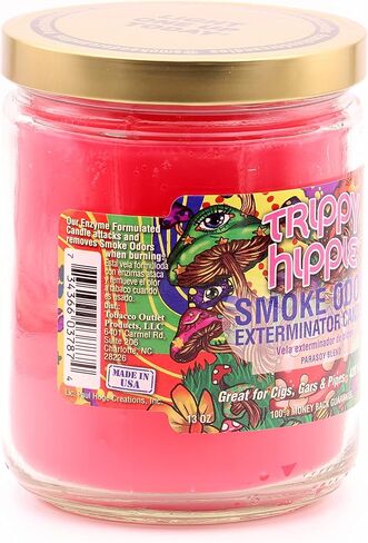 مزيل رائحة الدخان، شموع برطمان 13 أونصة، تريبي هيبي، عبوة من قطعتين in Kuwait