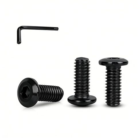 3/16"-24 x 1/2"[50 PCS] Flat Head Hex Socket Cap Screws,Black Oxide,304 Stainless Steel 18-8,Furniture&Machinery Bolts,Corrosion Resistant,Fully Thread with Hex Spanner in Saudi Arabia