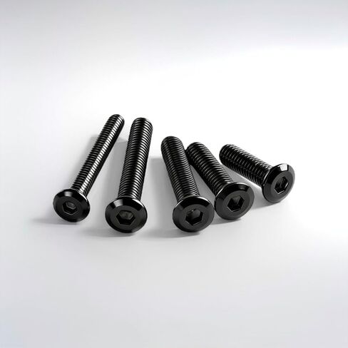 3/16"-24 x 1/2"[50 PCS] Flat Head Hex Socket Cap Screws,Black Oxide,304 Stainless Steel 18-8,Furniture&Machinery Bolts,Corrosion Resistant,Fully Thread with Hex Spanner in Saudi Arabia