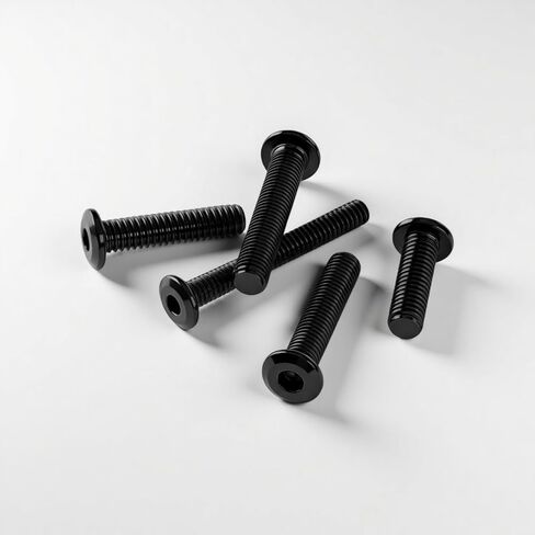 3/16"-24 x 1/2"[50 PCS] Flat Head Hex Socket Cap Screws,Black Oxide,304 Stainless Steel 18-8,Furniture&Machinery Bolts,Corrosion Resistant,Fully Thread with Hex Spanner in Saudi Arabia