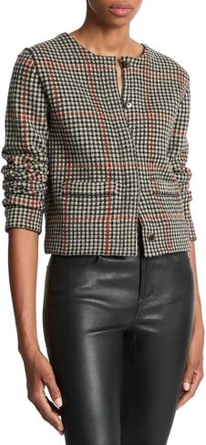 Vince Women's Intarsia Glen Plaid Jacket in Saudi Arabia