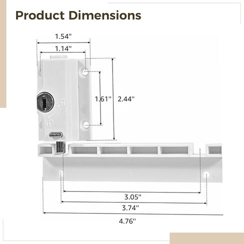 Plastic Safety Locks with Sliding Rail and Mounting Kit, Two Items Sliding Door Security Locks, Little Ones-Safe, Sturdy, Easy Install, Keys and Screws Included in Saudi Arabia