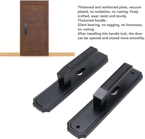 Fafeicy Keyed Entry Door Lock Set, Aluminum Alloy Stainless Steel Interior Door Lock with Silent Bearings and Thickened Handles, for Bedroom Bathroom Hotel Office School Storage Room in Saudi Arabia