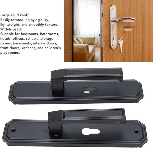 Fafeicy Keyed Entry Door Lock Set, Aluminum Alloy Stainless Steel Interior Door Lock with Silent Bearings and Thickened Handles, for Bedroom Bathroom Hotel Office School Storage Room in Saudi Arabia