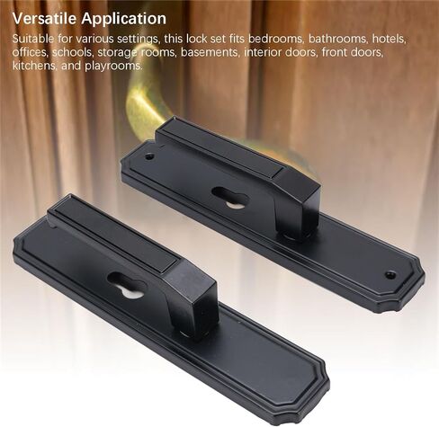 Fafeicy Keyed Entry Door Lock Set, Aluminum Alloy Stainless Steel Interior Door Lock with Silent Bearings and Thickened Handles, for Bedroom Bathroom Hotel Office School Storage Room in Saudi Arabia