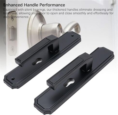 Fafeicy Keyed Entry Door Lock Set, Aluminum Alloy Stainless Steel Interior Door Lock with Silent Bearings and Thickened Handles, for Bedroom Bathroom Hotel Office School Storage Room in Saudi Arabia
