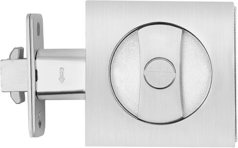 قفل مربع لباب الجيب مع مجموعة سهلة التركيب - قفل خصوصية مغزلي مربع لغرفة النوم والحمام وأبواب الجيب المنزلقة للمكاتب | مزلاج قابل للتعديل in Kuwait