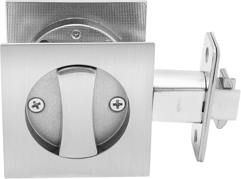 قفل مربع لباب الجيب مع مجموعة سهلة التركيب - قفل خصوصية مغزلي مربع لغرفة النوم والحمام وأبواب الجيب المنزلقة للمكاتب | مزلاج قابل للتعديل in Kuwait