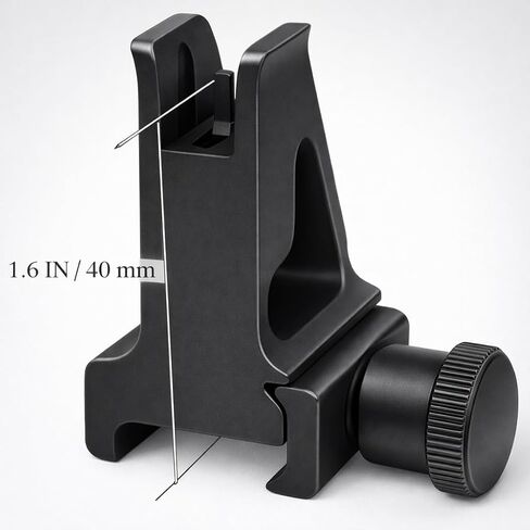 مشهد حديدي أمامي رفيع المستوى من GOTICAL متوافق مع سكة ​​Picatinny Weaver المسطحة مع مجموعة عمود مربع A2 - ارتفاع 2 بوصة in Kuwait