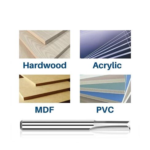 7 قطعة قاطعة الطحن ذات الفتحة المستقيمة ذات الحواف المزدوجة 6 مم لقمة النقش ﻿2 لقم التوجيه المزامير 17-52 مم طول القطع مطحنة نهاية الكربيد in Kuwait