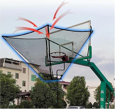 شبكة إرجاع لطوق كرة السلة - شبكة إرجاع - مدرب معلق قابل للطي للشباب/الطلاب، مساعدة معدنية في ممارسة الرماية in Kuwait