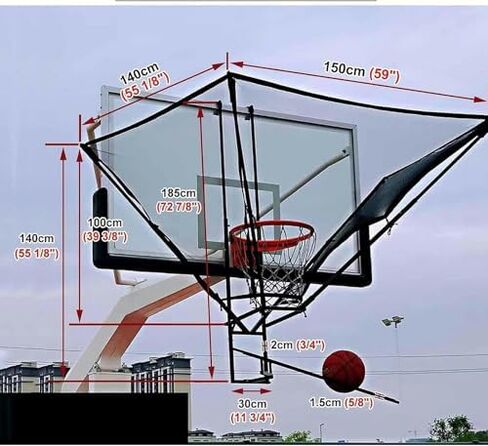 شوت كرة السلة العائدة الدورية ريبوندر صافي العودة معلقة مرفق لطوق الأطفال/الشباب/الكبار التدريب المعونة in Kuwait