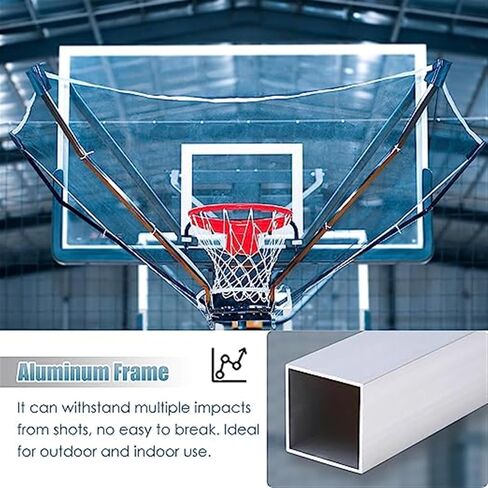 Wall Mounted Basketball Hoop Rebounder Return Attachment Ball Returner Training for Shooting/Dribbling Drills Funnel-Shaped Net in Saudi Arabia
