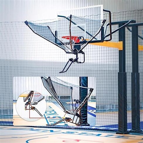 Wall Mounted Basketball Hoop Rebounder Return Attachment Ball Returner Training for Shooting/Dribbling Drills Funnel-Shaped Net in Saudi Arabia