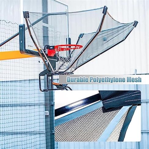 Wall Mounted Basketball Hoop Rebounder Return Attachment Ball Returner Training for Shooting/Dribbling Drills Funnel-Shaped Net in Saudi Arabia