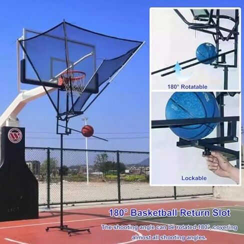 شوت كرة السلة العائدة المتداول شبكة العودة الأرضية الدائمة اللوحة الخلفية المرفقة للأطواق التقليدية/الحائط المثبتة على ارتفاع رفوف الرماية القابلة للتعديل in Kuwait