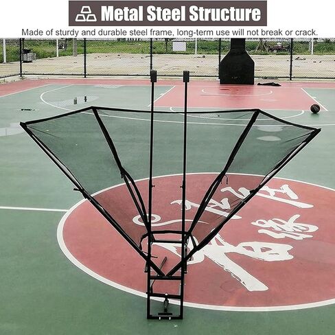 Basketball Hoop Returner Return Attachment Funnel-Shaped Rebounder Net Metal Shot Hanging Easy Fold Shooting Device f in Saudi Arabia
