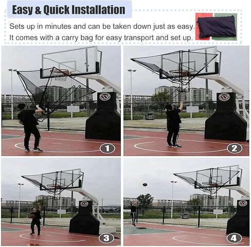 كرة السلة ريبوندر شوت رينر المعدنية المعلقة مرفق كرة العودة لشبكة تدريب الأطفال البالغين المحترفين in Kuwait