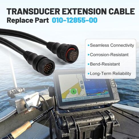 10 Feet (3 m) Transducer Extension Cable 21-Pin, Compatible with Panoptix LiveScope System, LVS32 LVS34 LVS62XR Transducer, Extend The Cable Length, 010-12855-00 in Saudi Arabia