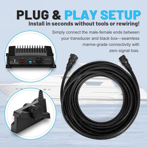10 Feet (3 m) Transducer Extension Cable 21-Pin, Compatible with Panoptix LiveScope System, LVS32 LVS34 LVS62XR Transducer, Extend The Cable Length, 010-12855-00 in Saudi Arabia
