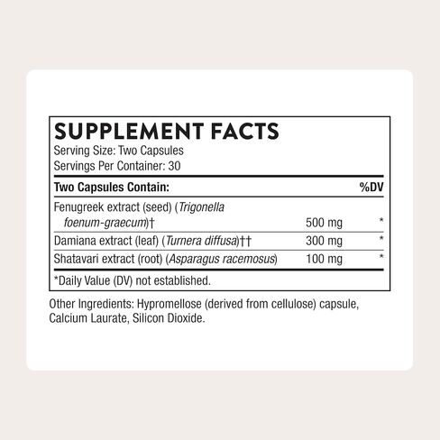ثورن - تعزيز الرغبة الجنسية لدى النساء - يدعم رطوبة المهبل والمزاج والعافية الجنسية بشكل عام* - مكمل الرغبة الجنسية مع مستخلصات داميانا والحلبة والشاتافاري - معتمد من NSF للرياضة - 60 كبسولة in Kuwait