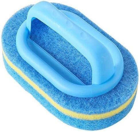 Blue Cleaning Brush for Bathroom, Kitchen, Bathtub & Toilet - Includes Shower Sponge, Ergonomic Handle (Efficient Scrubbing) in Saudi Arabia