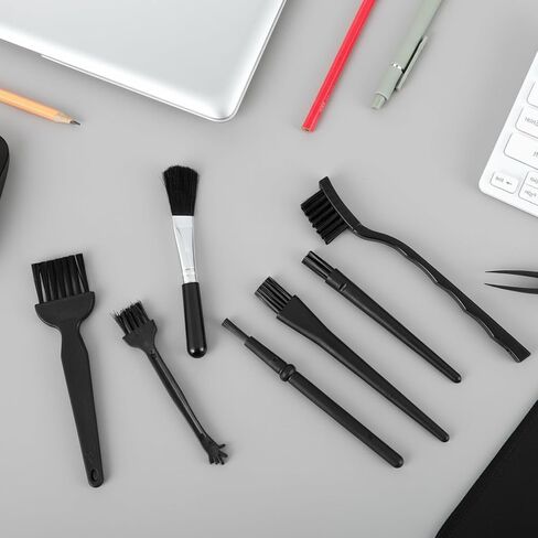 8 Pcs Mini Keyboard Cleaning Brushes Kit, Anti Static Electronic Dust Cleaning Brushes with PP Handle and Nylon Bristles, Keyboards Cleanings Brush for Computer Keyboard and Small Spaces in Saudi Arabia