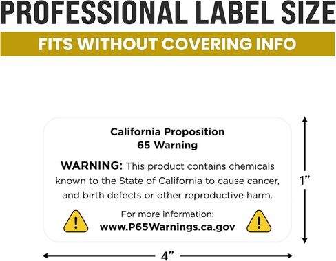 500pcs Prop 65 Warning Stickers, 1" x 2" Perforated Safety Labels for Shipping Receiving Prop 65 California Warning Labels in Saudi Arabia