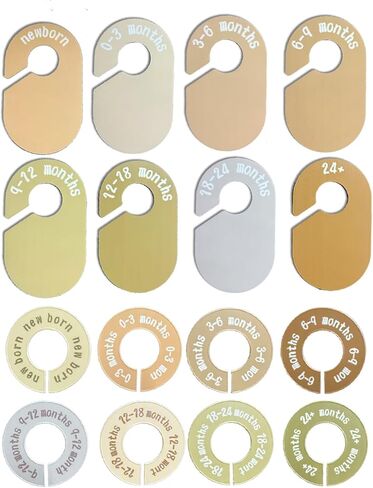 16 قطعة فواصل خزانة الأطفال، منظم ملابس الأطفال للخزانة، فواصل شماعات ديكور الحضانة من حديثي الولادة إلى أكثر من 24 شهرًا، تنظيم غرفة الأطفال الصغار للفتيات أو الأولاد بسهولة in Kuwait