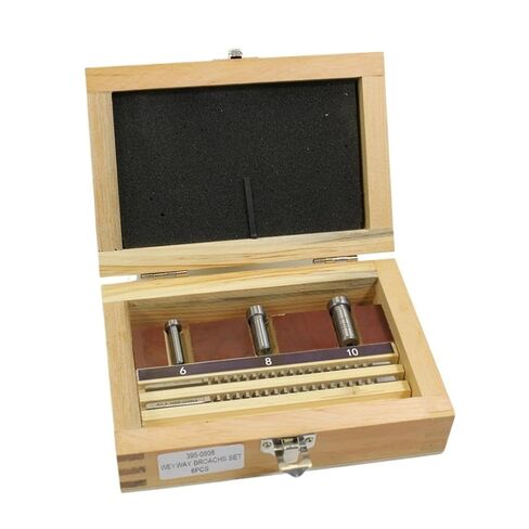 مجموعة Keyway Broach مقاس متري 6 قطع 2 مم 3 مم دبابيس 6/8/10 البطانات ذات الياقات مع الحشوات أدوات القطع باستخدام الحاسب الآلي لأعمال المعادن والمخرطة in Saudi Arabia
