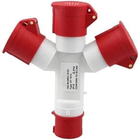 3/4/5-pin industrial plug 16A/32A Y-type three-way branch socket three-phase power(5P16A 1-3) in Kuwait
