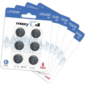 2450 CR2450 Lithium Coin Cell Battery 3V طاقة طويلة الأمد طاقة طويلة الأمد للساعات ، فوب المفاتيح ، أجهزة تتبع اللياقة البدنية ، الأجهزة الطبية ، المقاييس الحرارية ، تصميم تسرب DL2450 (6 حزمة) in Kuwait