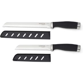 سكاكين الخبز هامبتون فورج 899370 إيبيكور مع واقيات الشفرات، مجموعة من 2 in Kuwait