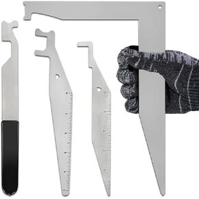 مجموعة أدوات الطوارئ متعددة الأغراض لمكافحة الحرائق، 4 عبوات من أدوات الدخول القسري من الفولاذ الزنبركي عالي القوة لرجال الإطفاء والمستجيبين الأوائل المعتمدين - تصميم مدمج على شكل حرف L لعمليات الطوارئ in Kuwait